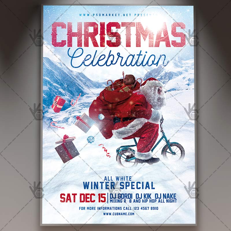 Download Free Christmas Celebration – Winter Flyer PSD Template