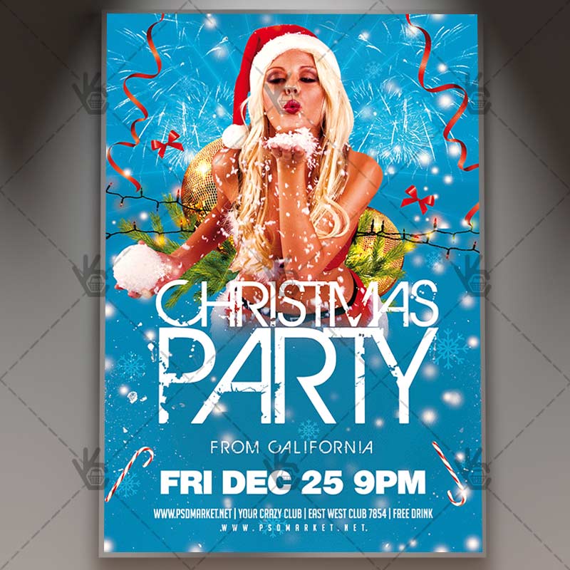 Download Free Christmas Party Night – Winter Flyer PSD Template