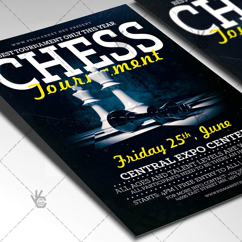 chess tournament flyer psd template psdmarket chess club flyers
