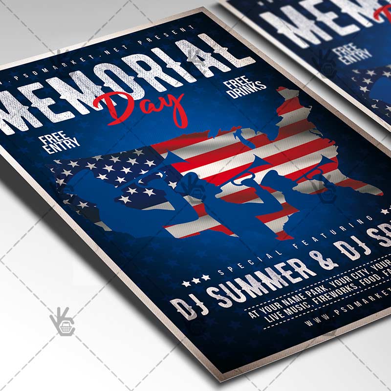 download memorial flyer psd template psdmarket