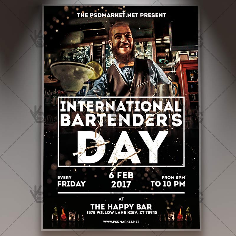 happy hour archives psdmarket bartending class flyer