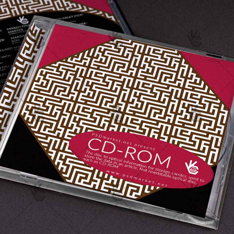labyrinth music free cd cover psd template