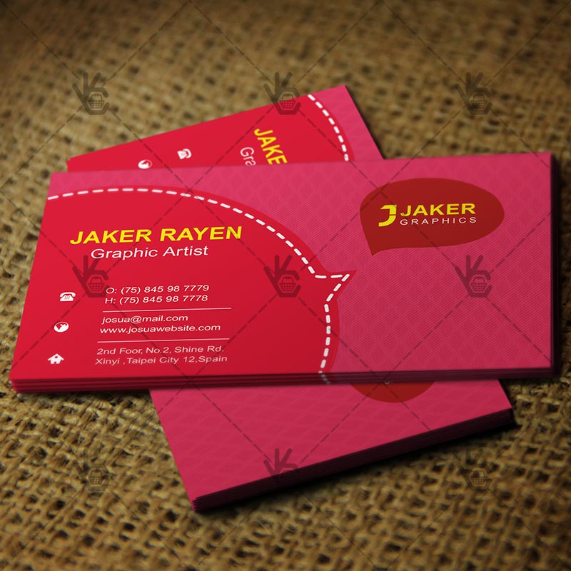 Graphic Artist Business Card Free PSD Template