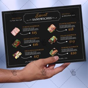 cafe menu a5 free menu psdai template 2 psdmarket a5 menu template