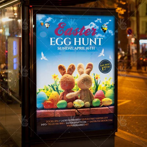 easter egg hunt party premium flyer psd template psdmarket easter egg hunt flyers