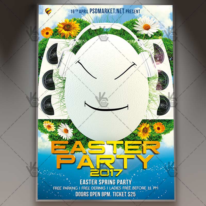 easter party premium flyer psd template psdmarket easter photo flyer
