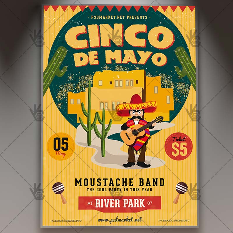 5 de mayo premium flyer psd template psdmarket
