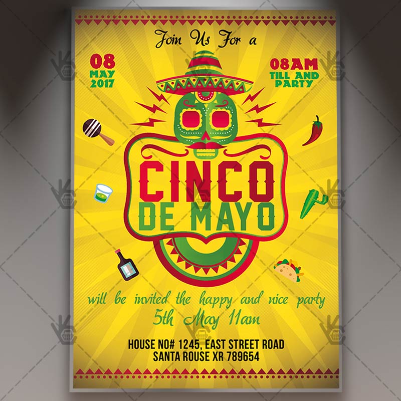 cinco de mayo celebration premium flyer psd template cinco de mayo flyers design