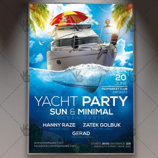 Yacht Party Premium Flyer PSD Template PSDmarket