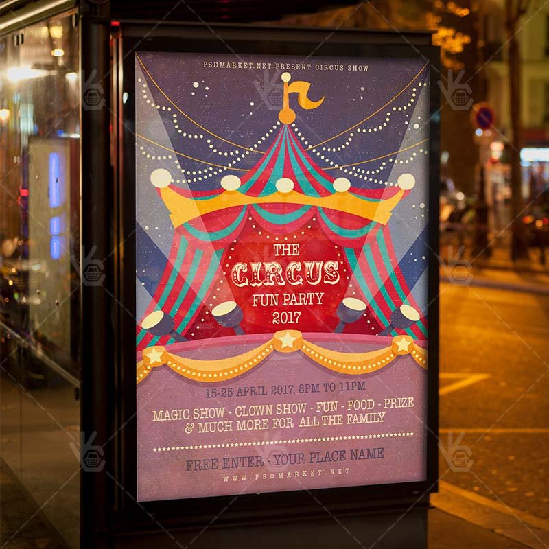 Circus Premium Flyer PSD Template PSDmarket
