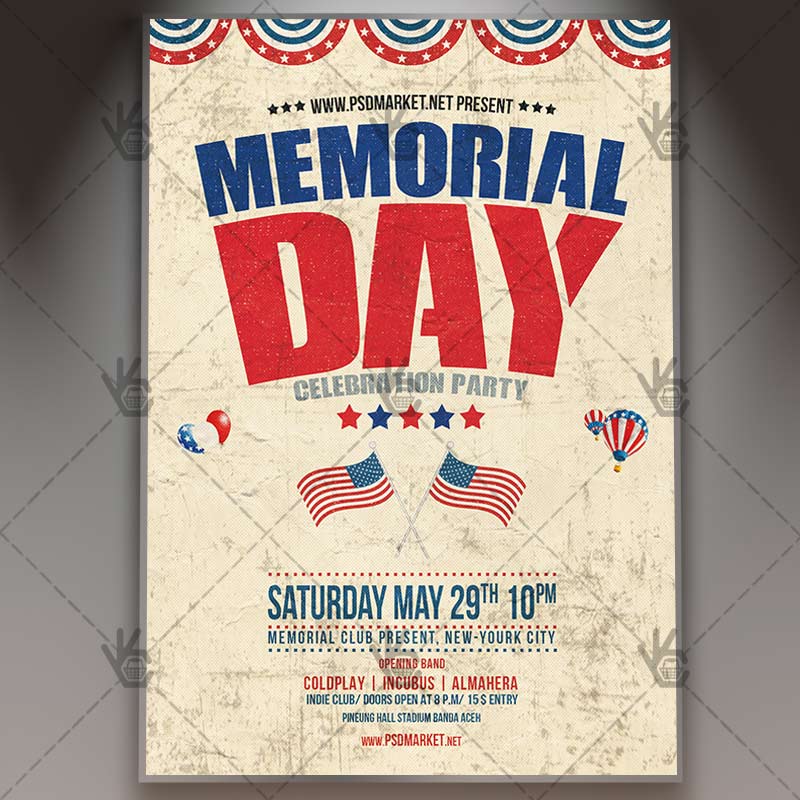 memorial day premium flyer psd template psdmarket flyer for memorial day