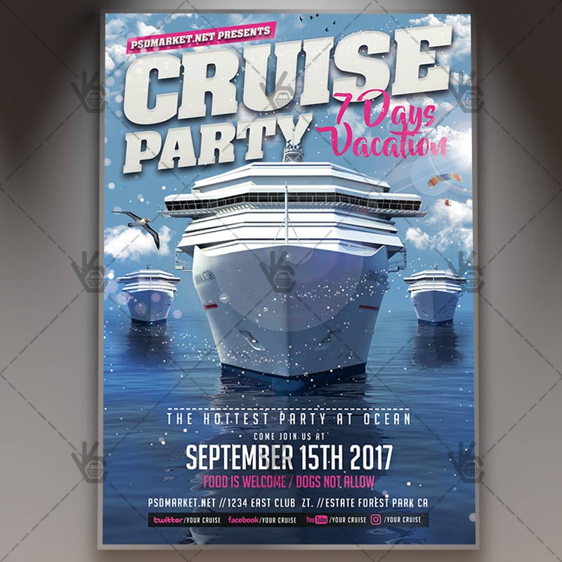 cruise party premium flyer psd template psdmarket free cruise ship flyer template