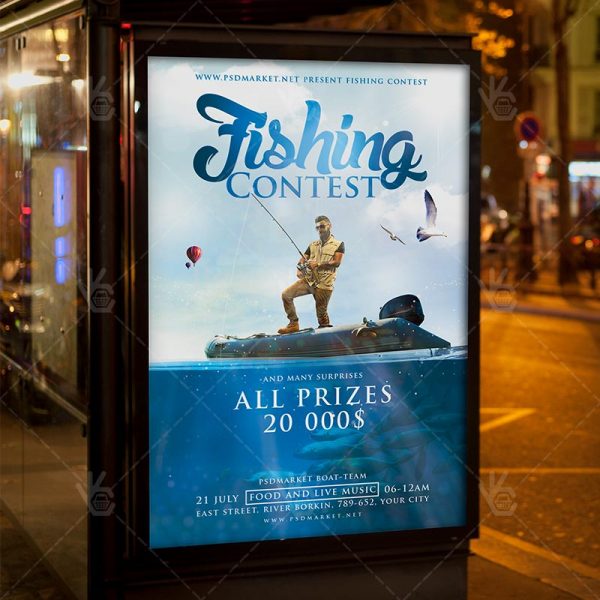 free fishing tournament flyer template