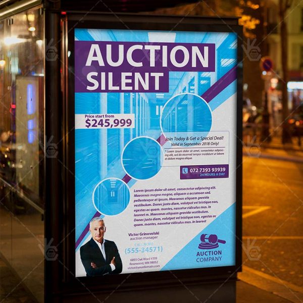 auction silent premium flyer psd template psdmarket benefit dinner flyer template