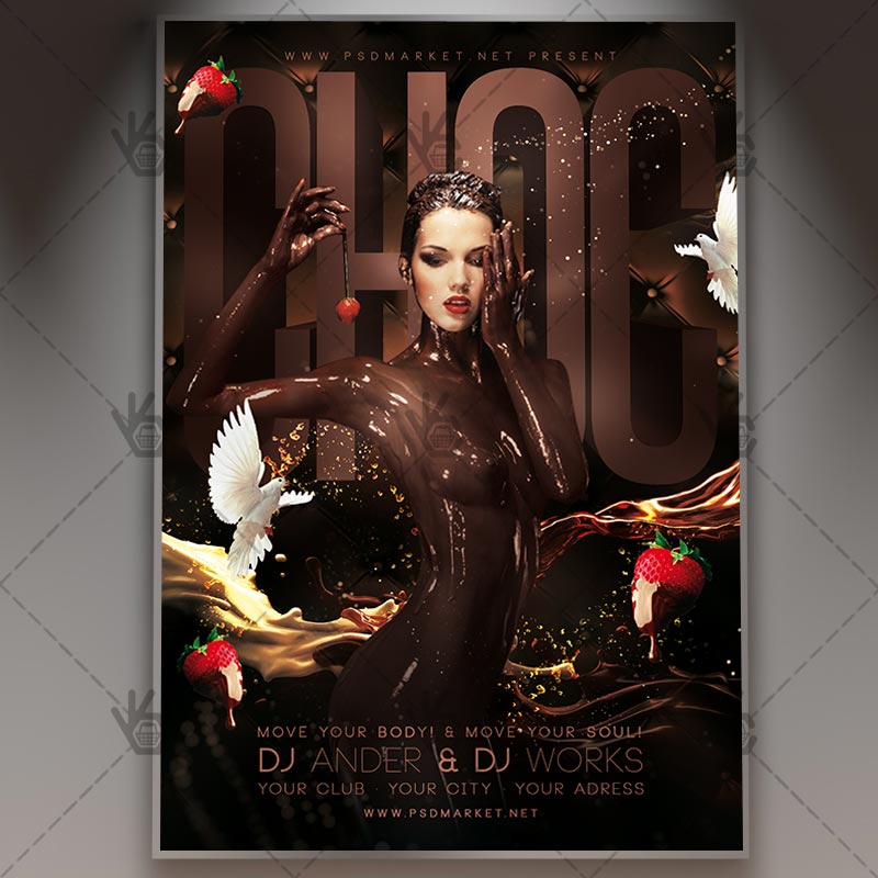 Chocolate Night - Premium Flyer PSD Template PSDmarket Chocolate Night - Premium Flyer PSD Template PSDmarket