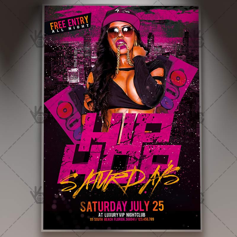 Hip Hop Party Premium Flyer PSD Template PSDmarket