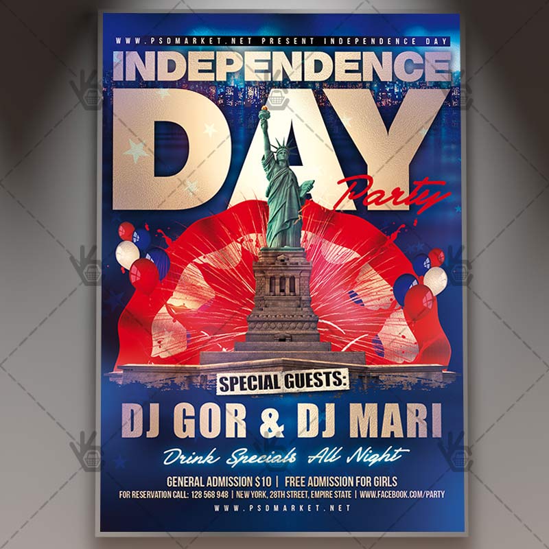independence day premium flyer psd template psdmarket closed for independence day flyer