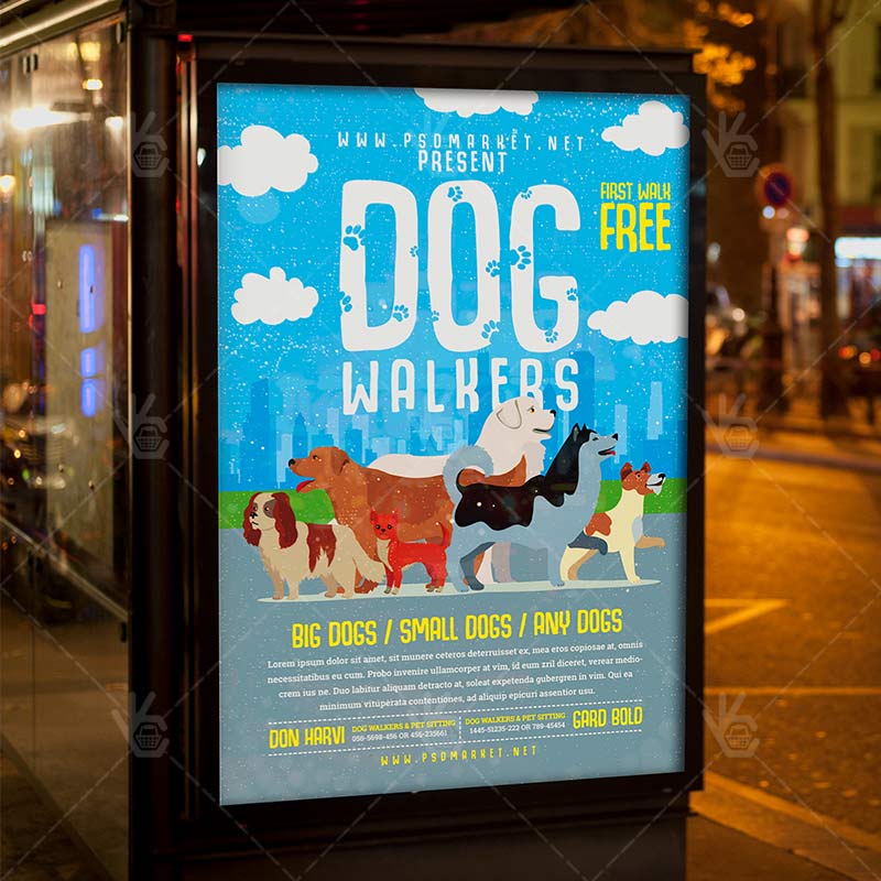 Dog Walking Flyer Template