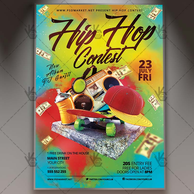 hip hop contest premium flyer psd template psdmarket contest flyer