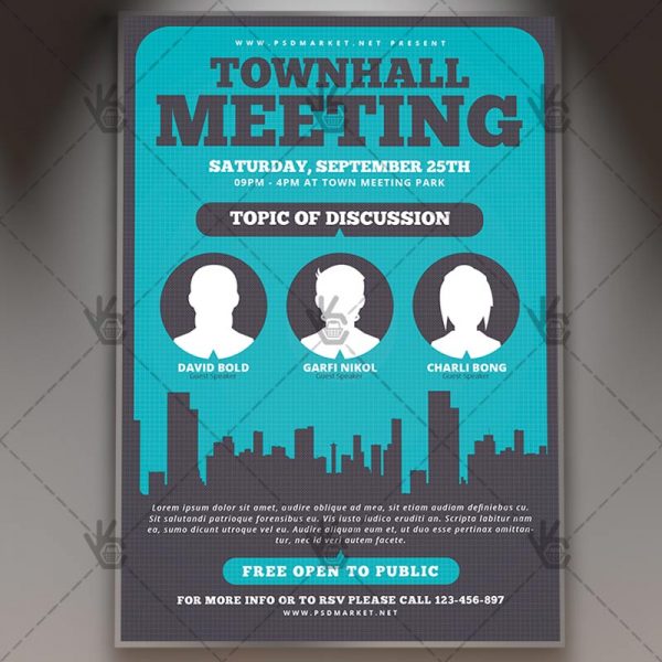 Community Meeting - Premium Flyer PSD Template | PSDmarket