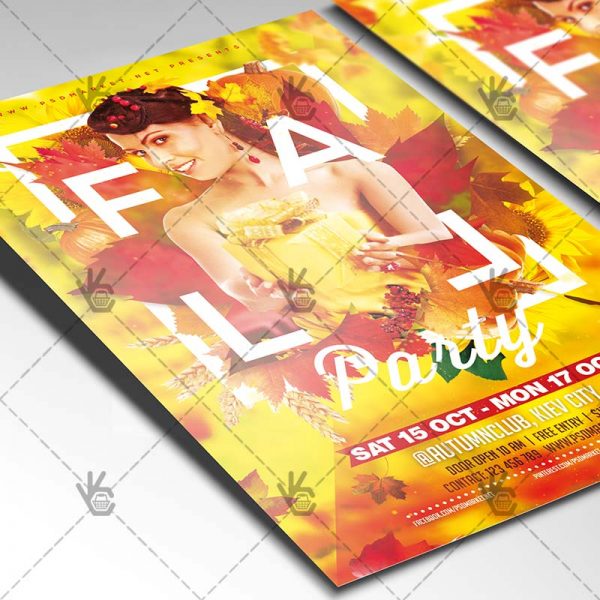 fall party autumn flyer psd template psdmarket fall party flyer