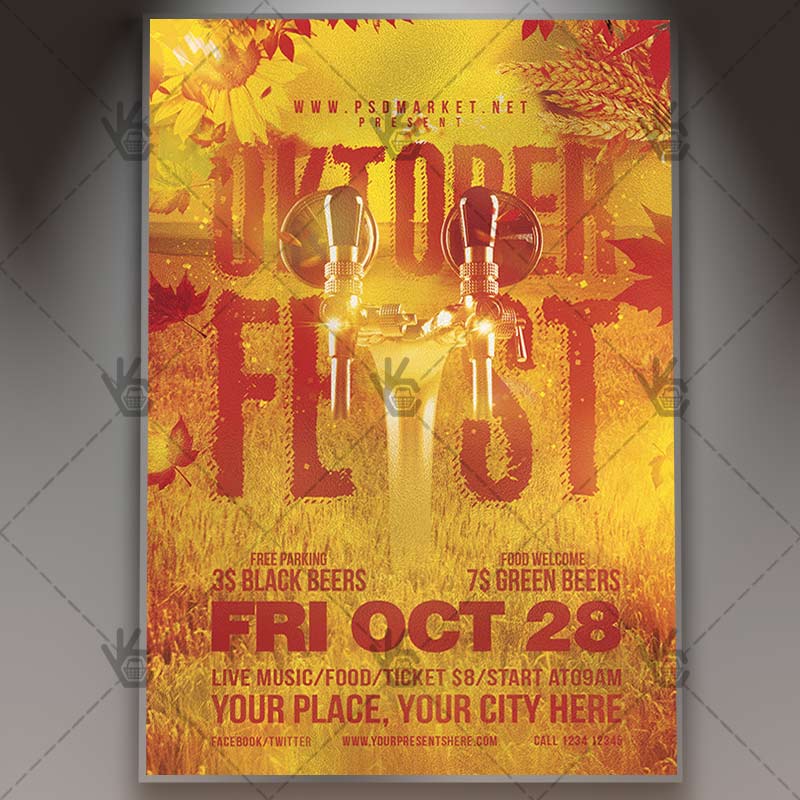 oktoberfest event autumn flyer psd template psdmarket oktoberfest event flyer template download