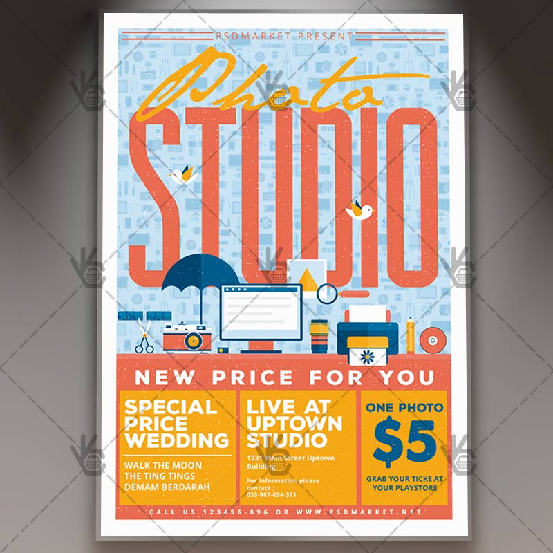 photo studio promotion premium flyer psd template psdmarket