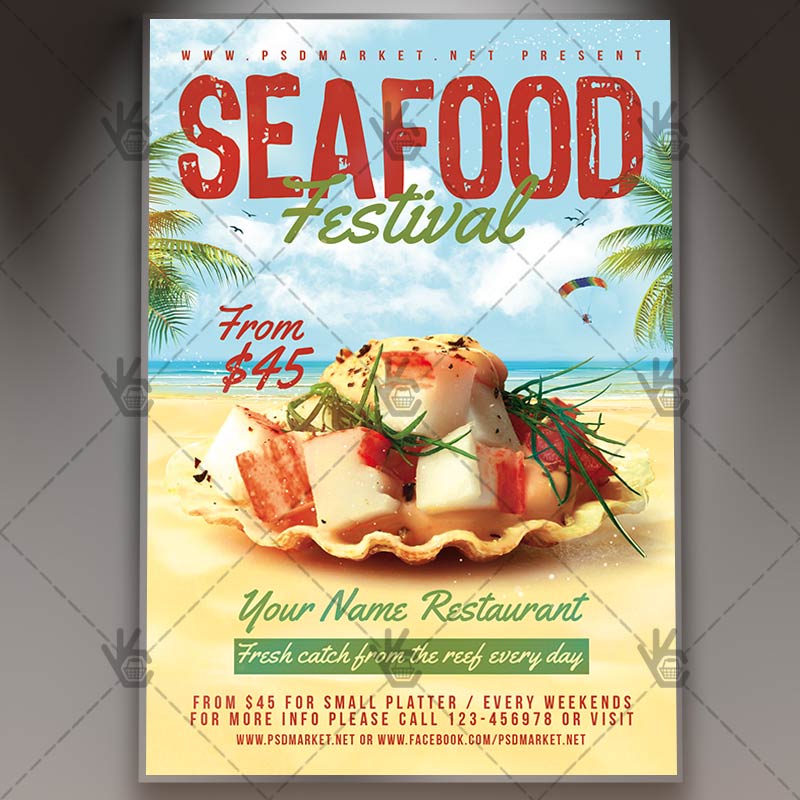 seafood festival premium flyer psd template psdmarket festival flyers