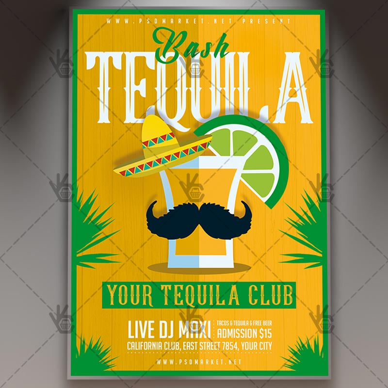 tequila bash premium flyer psd template psdmarket