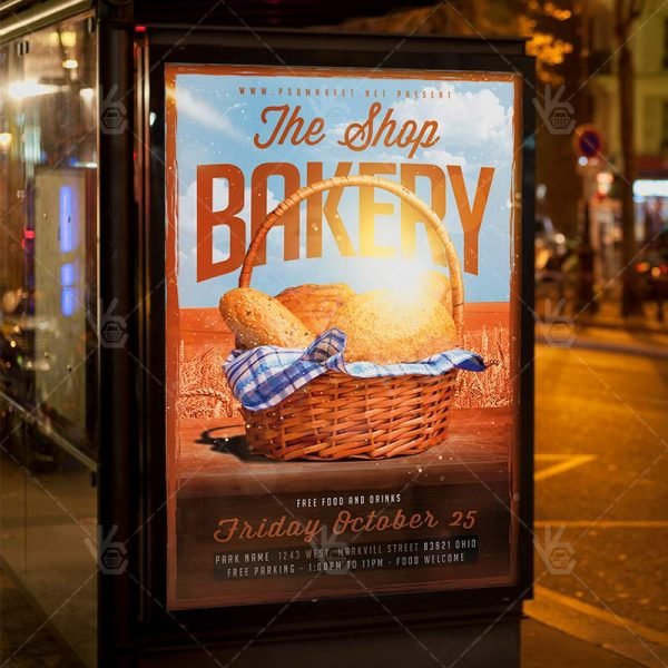 Bakery Shop - Food Flyer PSD Template | PSDmarket