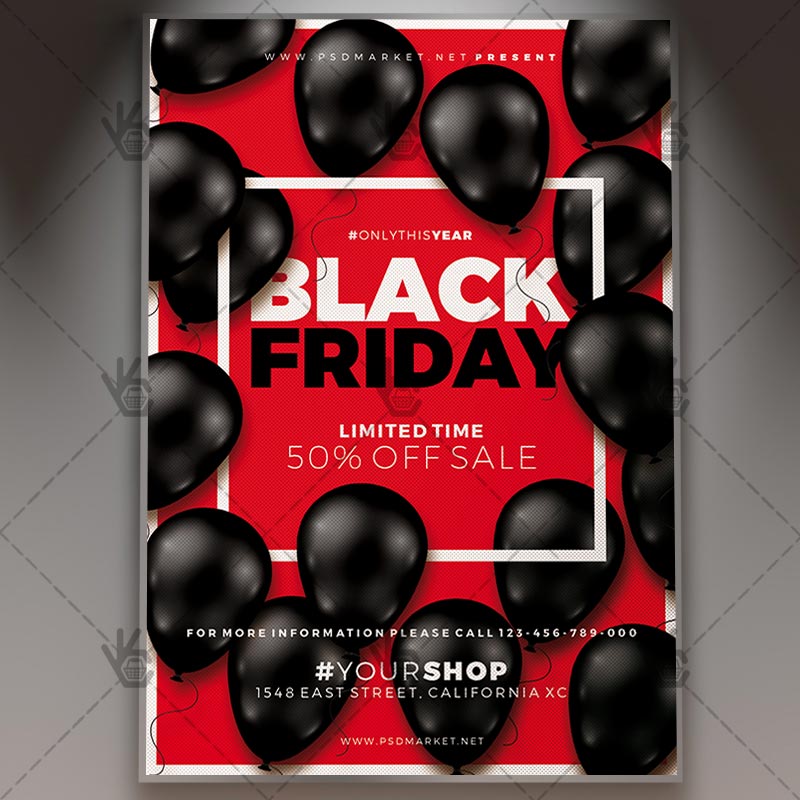 Download Free Black Friday Sale – Community Flyer PSD Template
