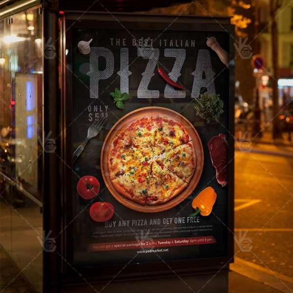 the best italian pizza food flyer psd template psdmarket best market flyer