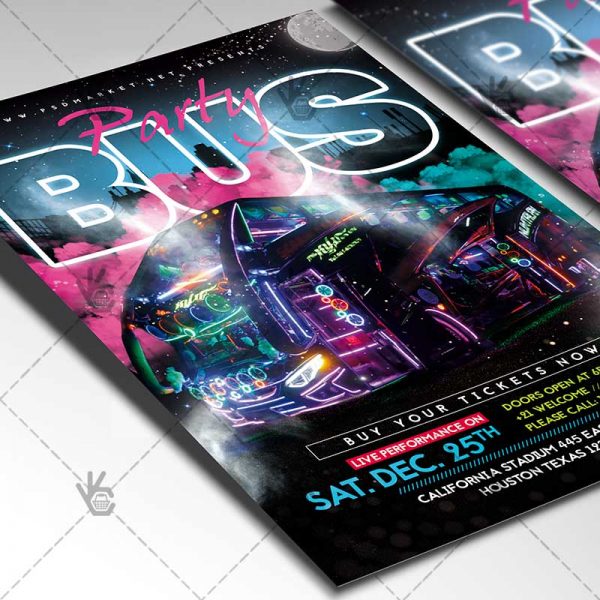 party bus club flyer psd template psdmarket cool flyers psd