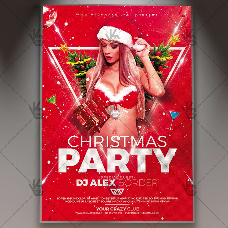christmas party minimal club flyer psd template psdmarket christmas club flyer template