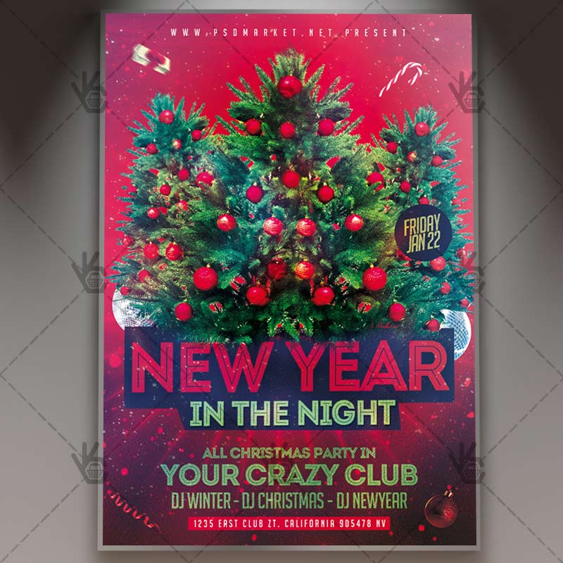 Download New Year Celebration - Winter Flyer PSD Template