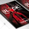 Download Club Flyer PSD Template Red and Black Party - 2
