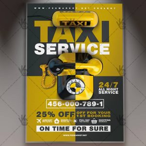 Taxi Service - Business Flyer PSD Template