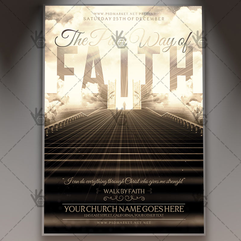 Download The Pathway of Faith - Church Flyer PSD Template