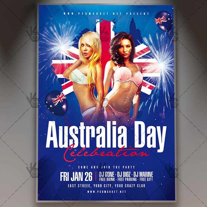 Download Australia Day Celebration - Club Flyer PSD Template