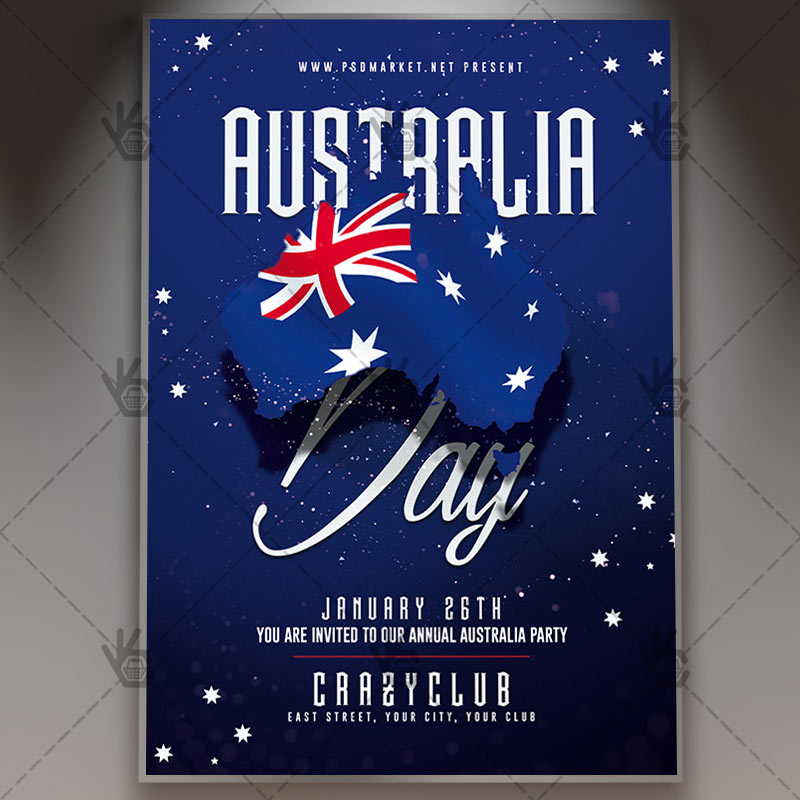 Download Australia Day Party - Club Flyer PSD Template