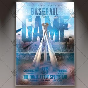 Download Big Baseball Game - Sport Flyer PSD Template