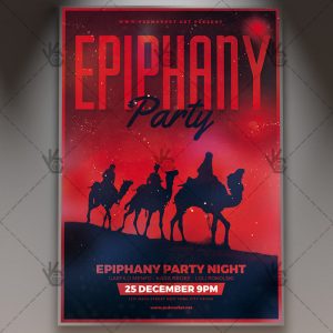 Download Epiphany Party - Christmas Flyer PSD Template