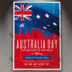 Download Happy Australia Day - Club Flyer PSD Template