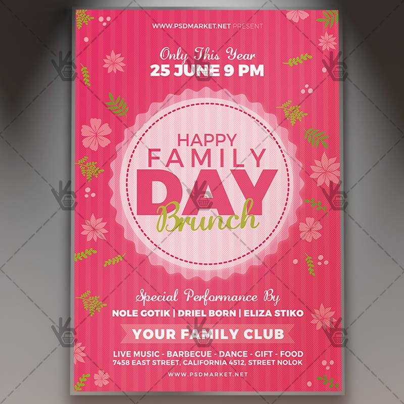 Download Happy Family Day - Community Flyer PSD Template