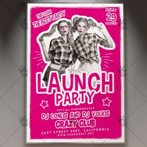 Download Launch Party - Club Flyer PSD Template