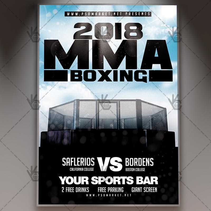 Download MMA Boxing - Sport Flyer PSD Template