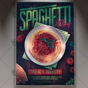 Download National Spaghetti Day - American Flyer PSD Template
