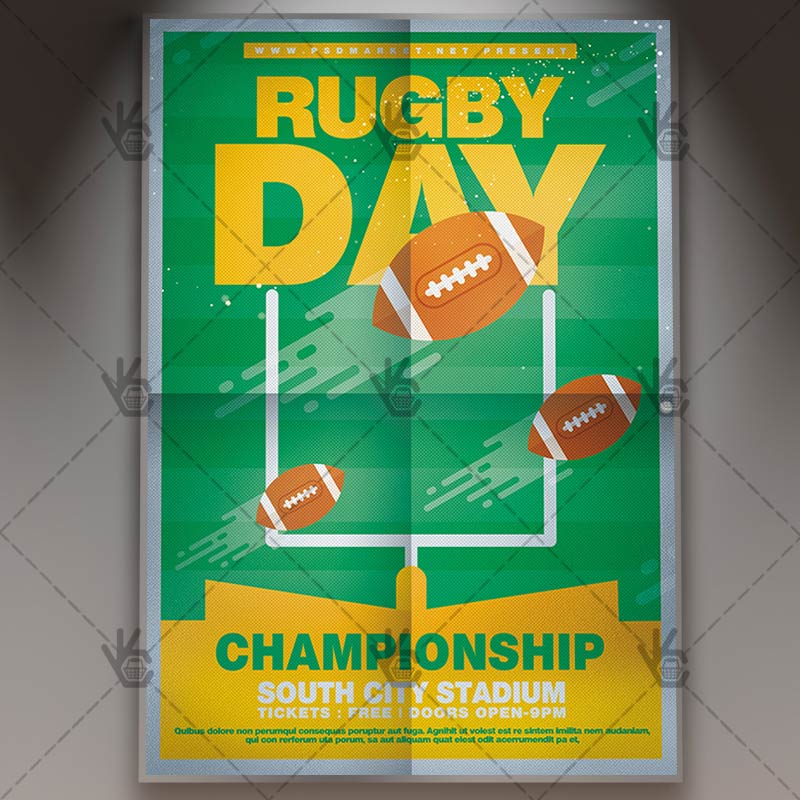 Download Rugby Day - Sport Flyer PSD Template