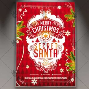 Download Secret Santa Event - Christmas Flyer PSD Template-1