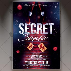 Download Secret Santa - Christmas Flyer PSD Template
